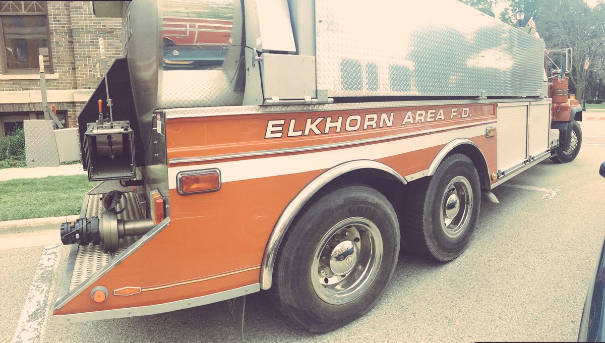 Rain stay away! Time to party with the Elkhorn Fire Dept