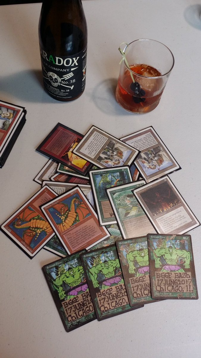chrisbergeson's tweet photo. I was instructed to bring the beef, thus the beef was brought @LordsOfThePitOG #oldschoolmtg #gradeabeef https://t.co/GCd3dxp3Mc