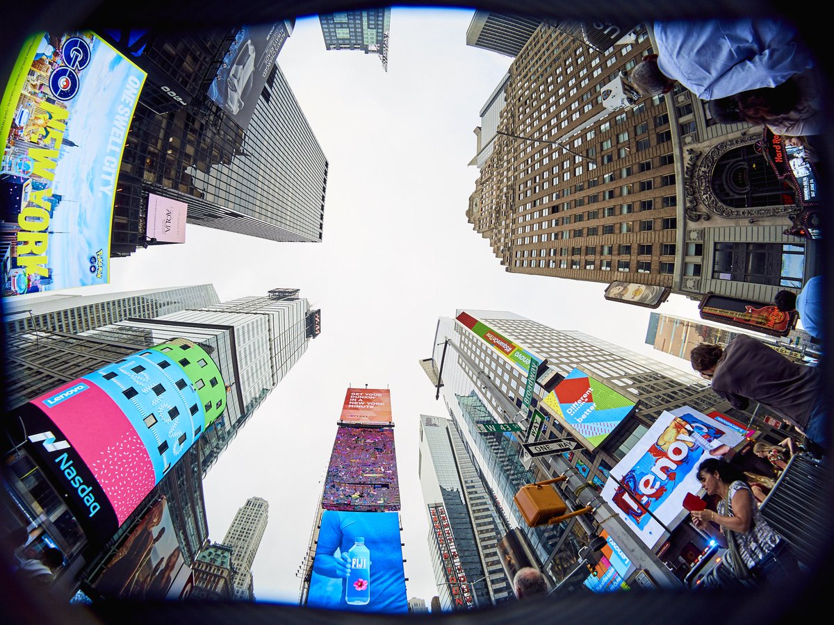 Lenovo's tweet photo. Lenovo takeover! Happening now @ Times Square in New York City. #SquareOnTime #DifferentIsBetter https://t.co/Jj2uDlnOHn