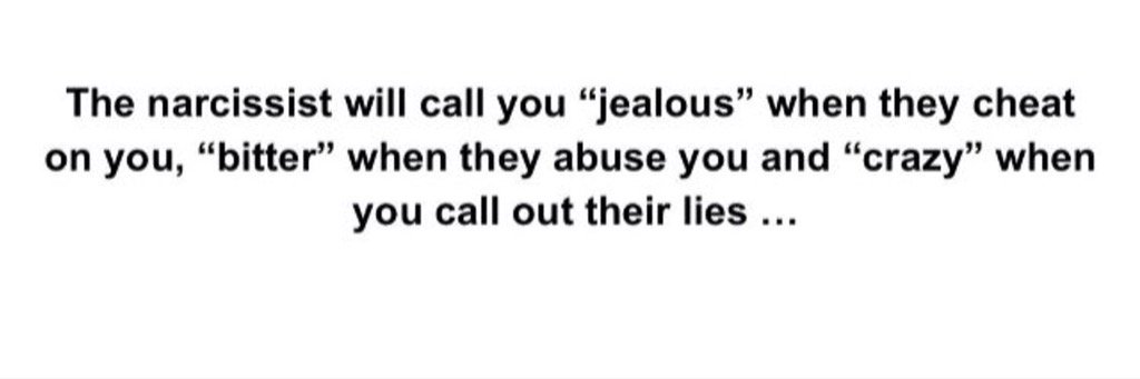 NarcissismSpeak's tweet photo. Jealous, bitter, &amp; crazy... beware of the man with exes that are jealous, Bitter &amp; crazy. He might be a #narcissist https://t.co/YzBsyYiAXt