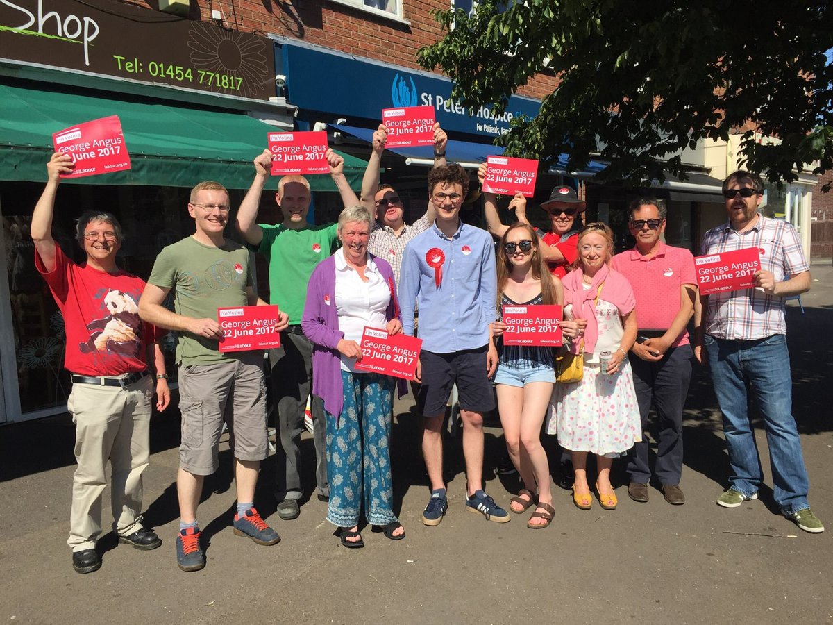FairFundSGlos's tweet photo. Some of the 20 people out canvassing yesterday for George Angus, Winterbourne By Election candidate on 22 June. @sglabour @PatchwayLabour https://t.co/YDQQUI6qDD