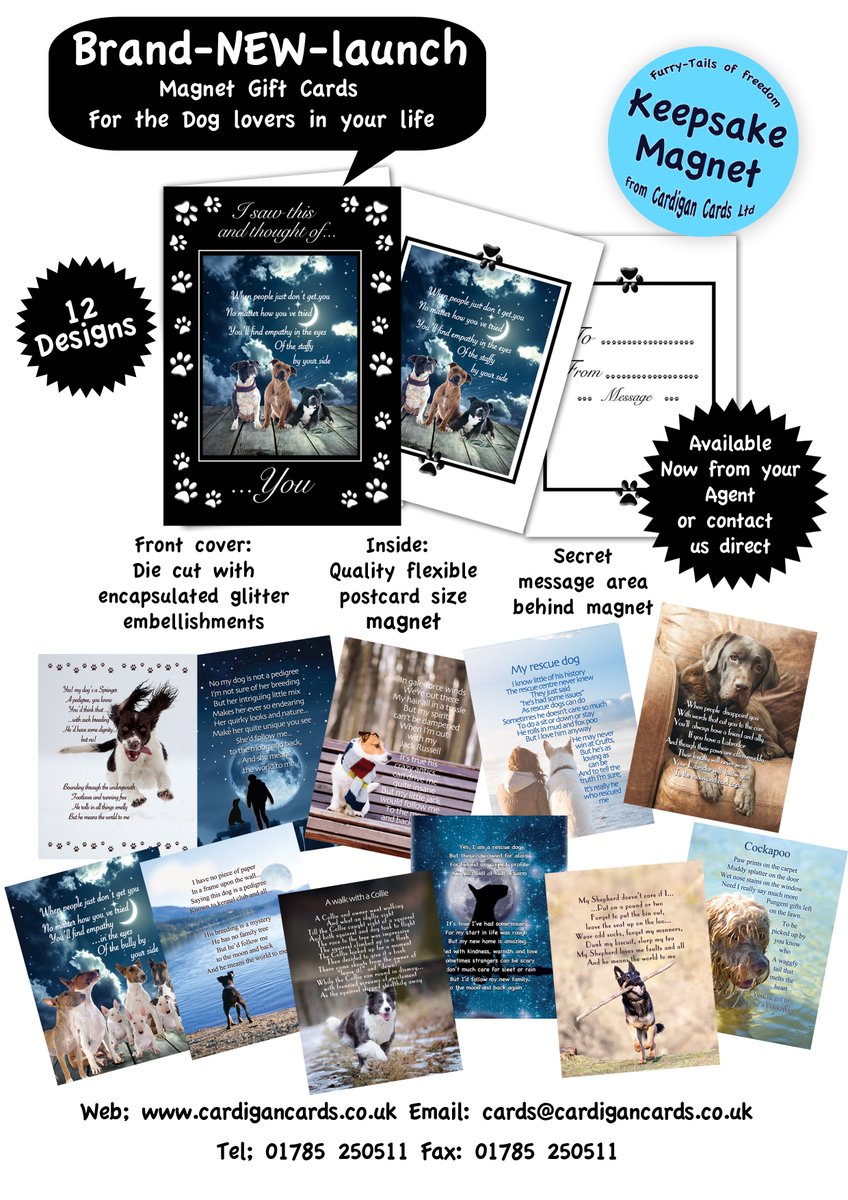 KEEPSAKE MAGNET GIFT CARDS FOR DOG LOVERS!
lovingwords.co.uk/greeting-cards…