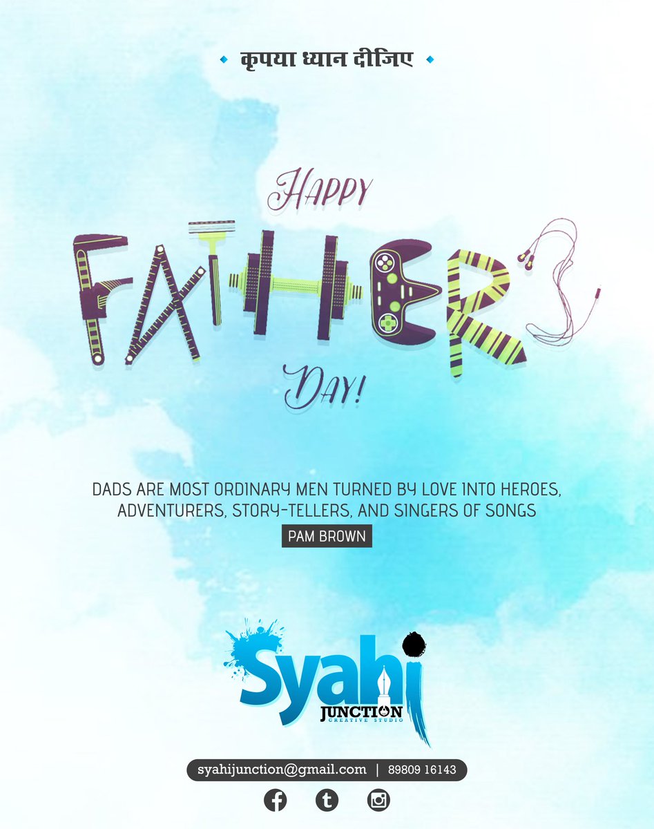 SyahiJunction's tweet photo. Dads are most ordinary men turned by love into heroes, adventurers, story-tellers, and singers of songs. #syahijunction #FathersDay2017 https://t.co/TL89edv7qR