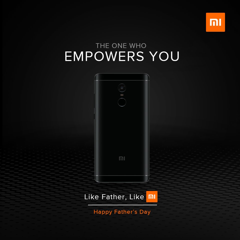 RedmiIndia's tweet photo. #LikeFatherLikeMi RT and share a story of when your father empowered you just like the #RedmiNote4. We are giving one away! https://t.co/XzSUTj6Hkq