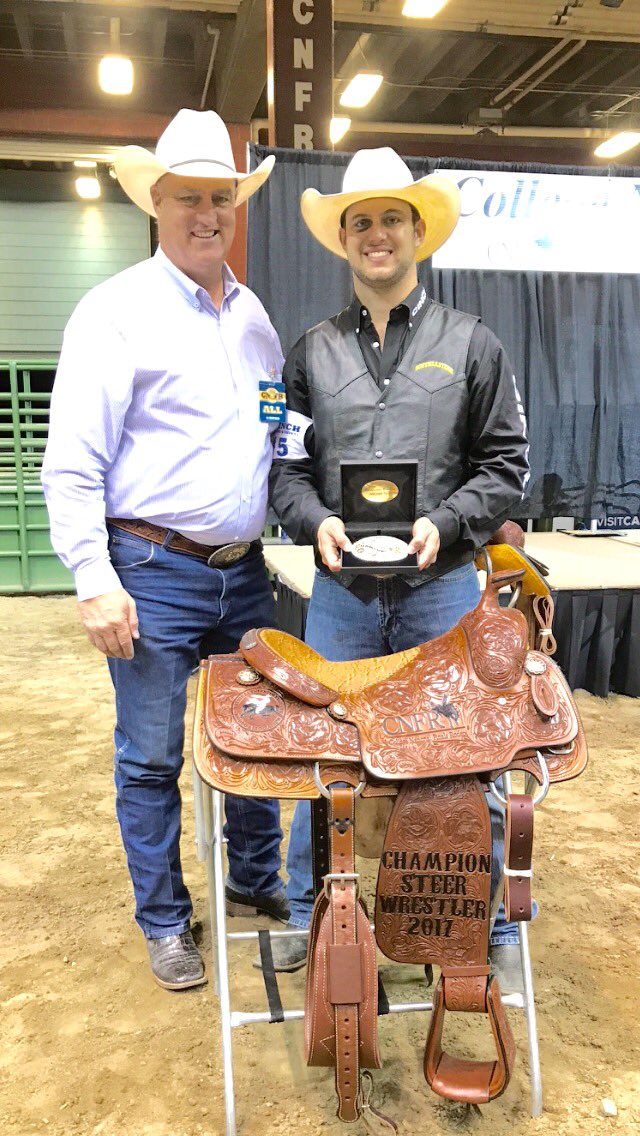 Happy for my son, Denver, who sent his college rodeo career out with a bang tonight.