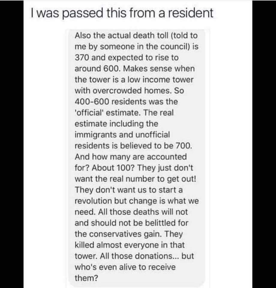 maylangslow's tweet photo. This is what I'm seeing on Facebook re #GrenfellTower and it's just what I thought, hardly anyone got out 😢😢😢 https://t.co/gfyqL1JA7o