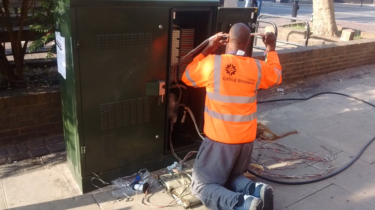 KensalRiseRA's tweet photo. Looky Looky. BT open reach adding capacity to the fibre network. There's hope for those it's still to reach locally! https://t.co/y9TwsbHzAL
