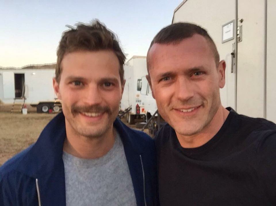 Two years ago today, Jamie and <a href="/jason_omara/">Jason O'Mara</a> behind the scenes of <a href="/siegejadotville/">Siege at Jadotville</a> #JamieDornan #JasonOmara #Jadotville