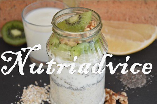Healthiest and quickest breakfast recipe#kefirchiawalnutovernightoats@http://nutriadvice.co.uk/Kefir-chia-and-walnut-overnight-oats