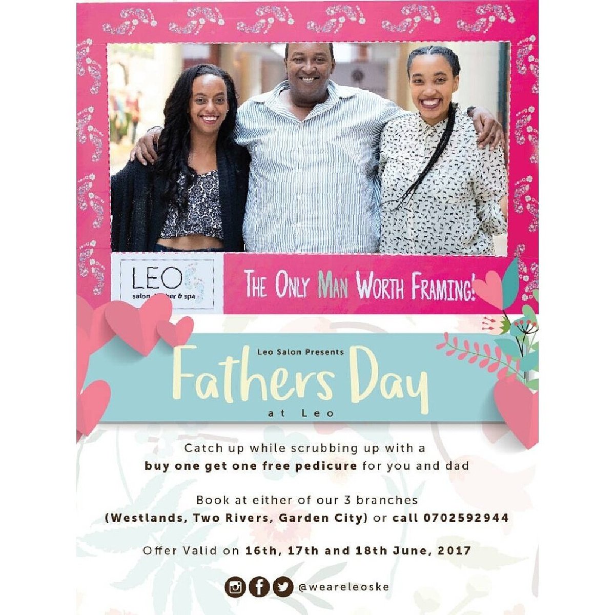 weareleoske's tweet photo. Happy Sunday folks 🙌 
Don't miss out on our father's day offer, today is the last day 👆

 #FathersDaySpecial https://t.co/L5mhoQQS5J