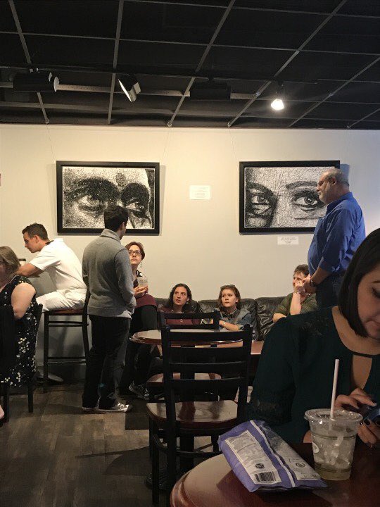adcdaily's tweet photo. There is a Clexa fan art in a coffee shop via (learning2swim on Tumblr) artists of the clexa fan art: @ArtbyJessReef https://t.co/mxfDCWJ7lc