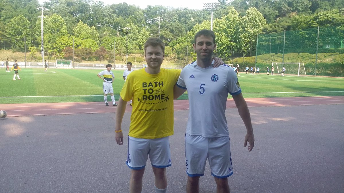 intersuwon's tweet photo. Big shout out to @philbowers86 setting off on his epic and selfless trip next week. #hero #BathToRome  #EassyAnuff https://t.co/fYETk1GQNF