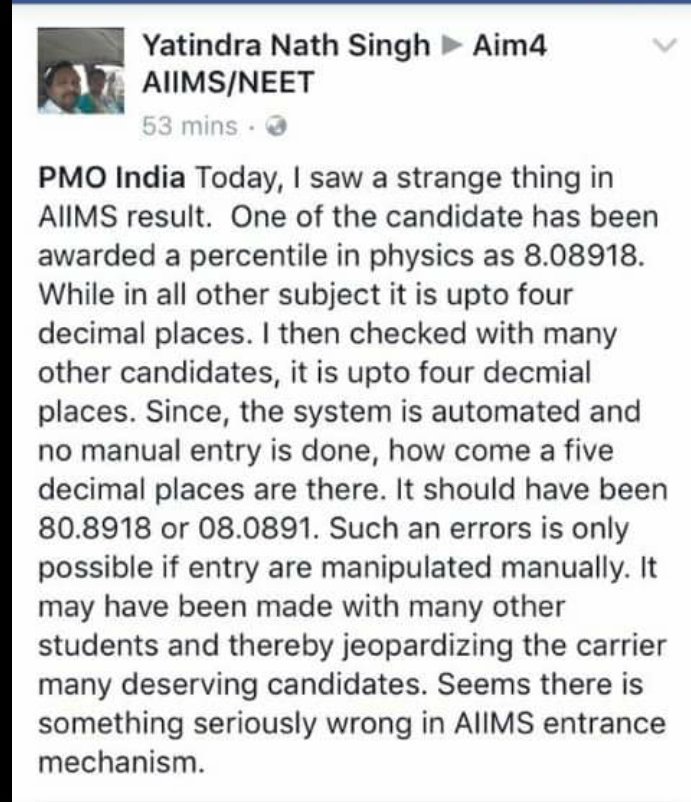 PramodK19647984's tweet photo. @anandrai177 #ReNeetug17 #ReAiims https://t.co/j9Rp36u6qv