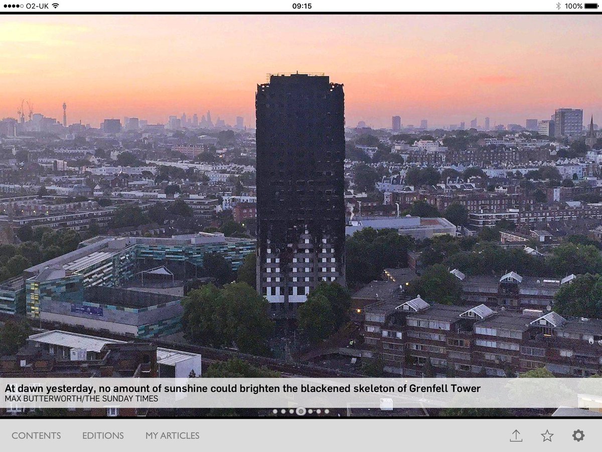 paullewismoney's tweet image. How about keeping Grenfell Tower as it is. Not a war grave, but a class war grave. And a monument to hubris, profit, and stupidity.