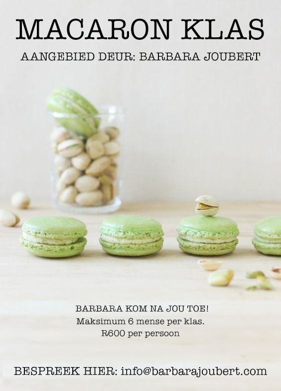BjoubertBarbara's tweet image. MACARON KLAS vir jou en 5 van jou vriende in die gemak van jou eie huis! BESPREEK NOU! #macaronclass #macaron #CapeTown #BarbaraJoubert