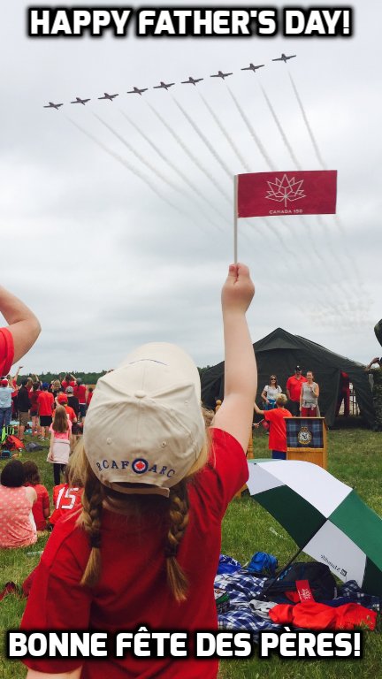 To all fathers, the Snowbirds salute you on the occasion of #FathersDay2017! <a href="/RCAF_ARC/">Royal Canadian Air Force</a> #Canada150