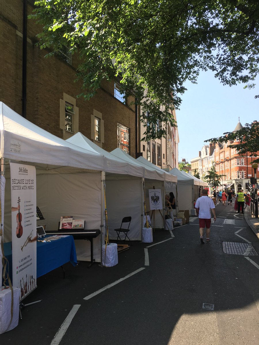 solotuition's tweet photo. Perfect weather and location for the #Marylebone #Summer #Fayre today! Come and see us! #london #marylebone #musiclessons #wegottshirts #sun https://t.co/WLq190AaQI
