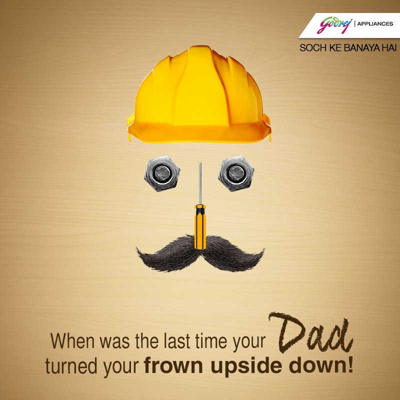 GodrejAppliance's tweet photo. Father - The first person you go to after anything at home stops working! Share with us how your dad is the go-to fixer. #DadFixedIt https://t.co/L4c5ZbAiK5