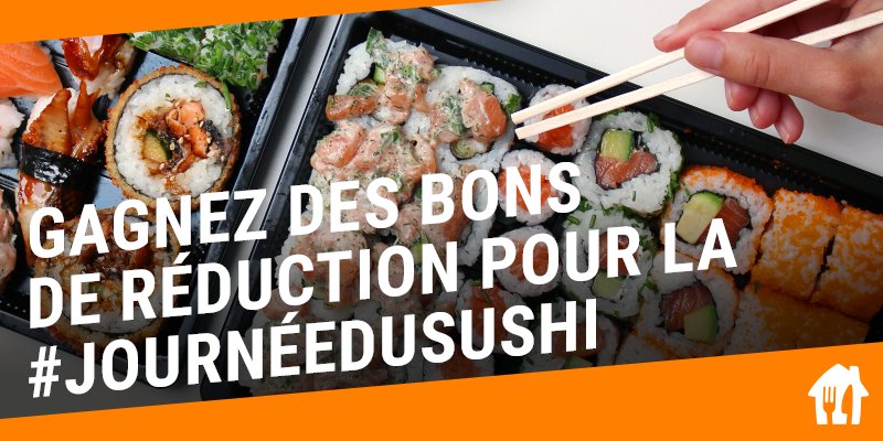 TakeawaycomBE's tweet photo. Yes, c'est la #journéedusushi! 🍣 Suivez-nous et les 25 meilleurs commentaires sur ce post gagneront un bon de réduction d'une valeur de 10€! https://t.co/wnfePOwgPN