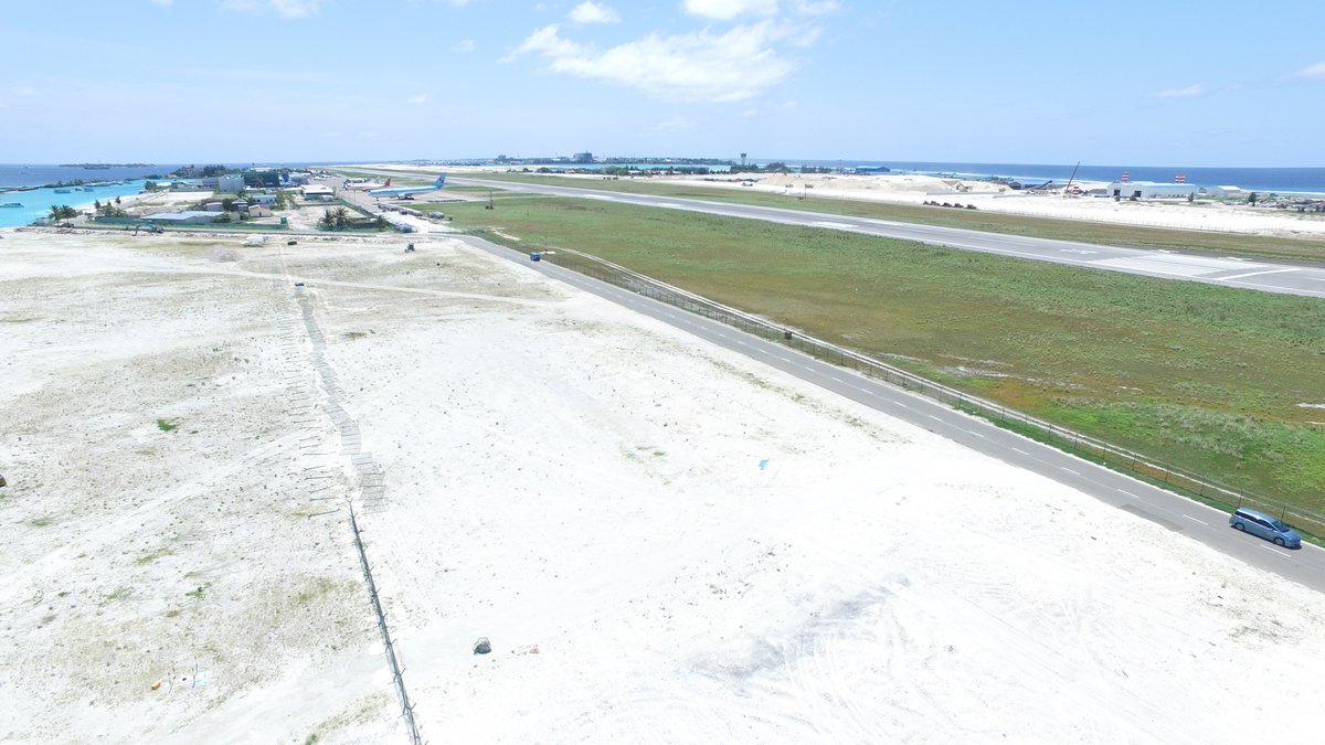 MACLmedia's tweet photo. Clearing of the new apron work site. the extention to the present apron would be 76500 sqm https://t.co/GcJ3q10Kvo