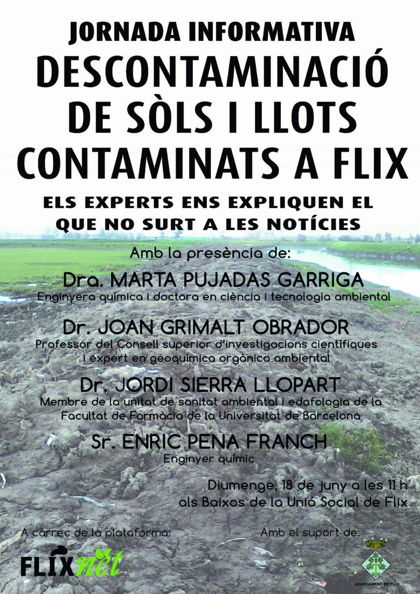 podem_cat's tweet photo. El que no surt a les notícies: contaminants que superen nivells NGR de referència i seguretat per la salut i els ecosistemes a Flix@PFlixnet https://t.co/2NhdjII3gh