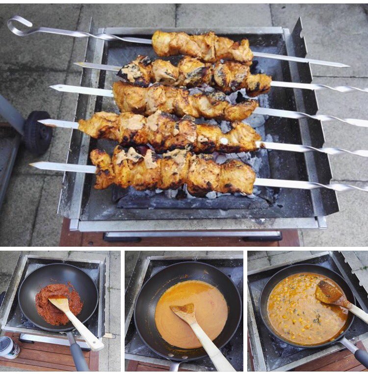 thuros_UK's tweet photo. #Chickentikka and #vegetablecurry by @SOFAD1993 on Twitter. Superb cooking once again. Using our #Tabletopgrill with #Skewer attachment https://t.co/vXkGCBkKLl