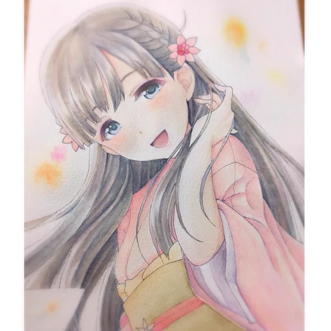 小早川紗枝ちゃん模写
(目の色間違った)
#絵描きさんと繋がりたい 
#デレステ 