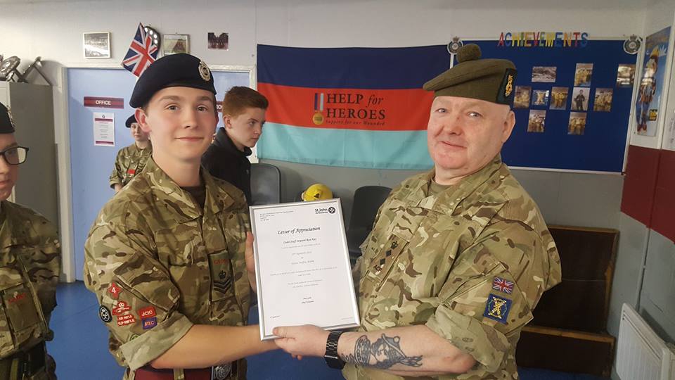 Cadet receives National First Aid award for quick thinking. Find out more here: ow.ly/Nex230cEmTO