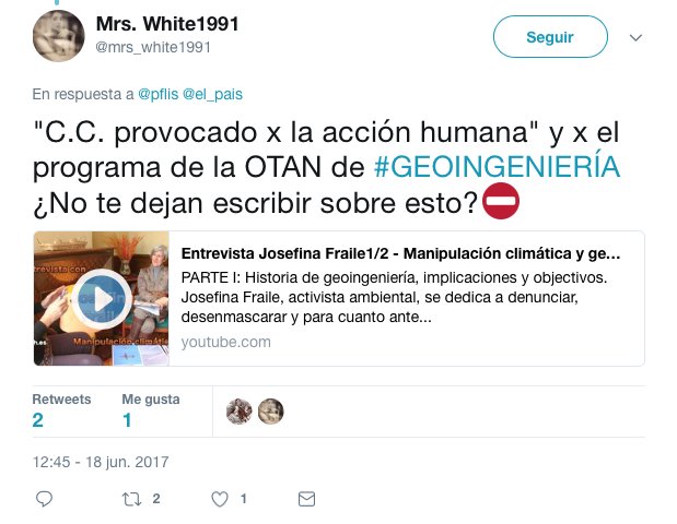 Calentamiento global provocado por la acción humana y por el programa de la OTAN de geoingeniería. ¿No te dejan escribir sobre esto?