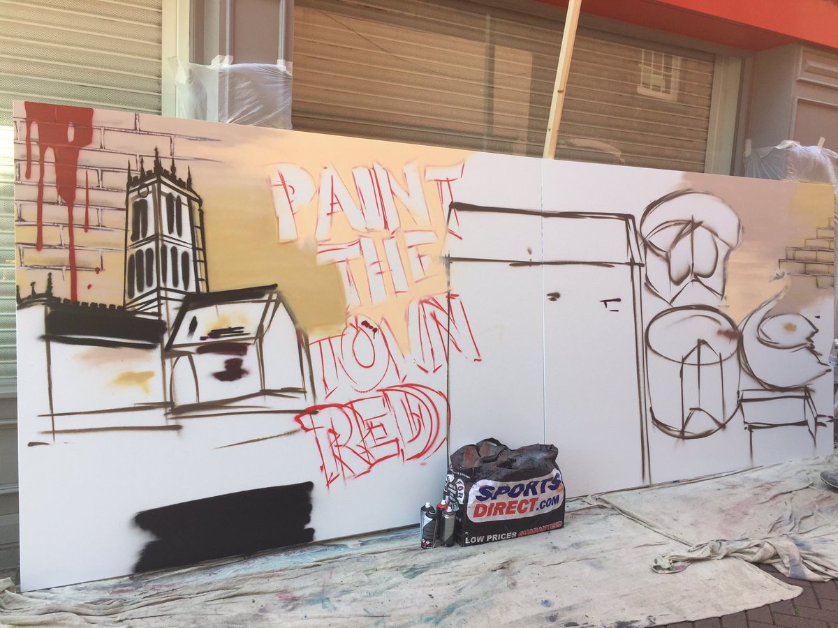 MeltonBid's tweet photo. Graffiti Wall starting to take shape in King Street @ptrmelton @meltontimes #melton Come down &amp; take a look, great atmosphere &amp; lots to do! https://t.co/wL2BhCaCNc