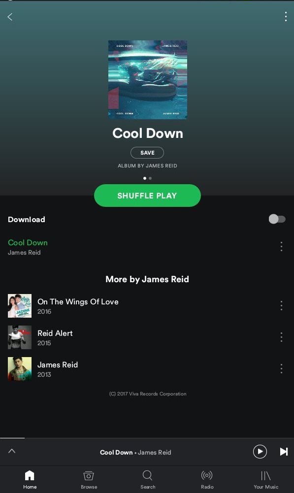 @JaDineNATION streaming on Spotify 

#CoolDownStreamingParty