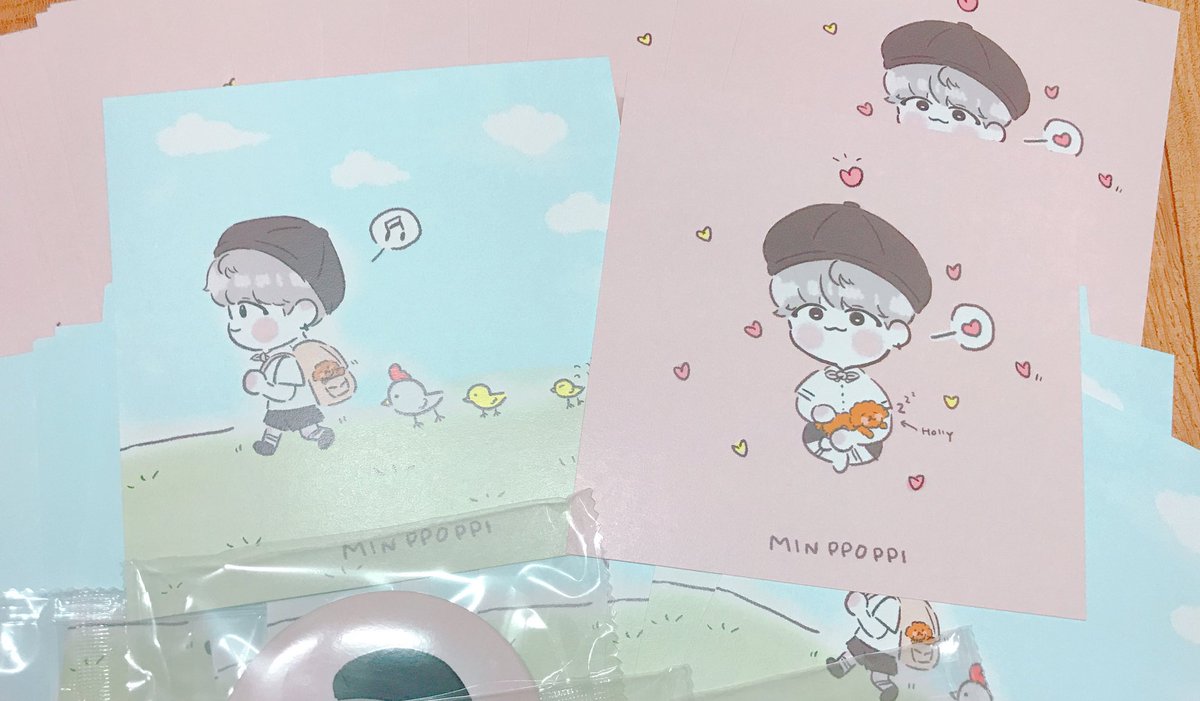 minppoppi's tweet photo. [🎀] 말썽부렸던(ㅠㅠ) 특전을 드디어 공개합니다. 배송을 우편/등기/택배 중 어느 것으로 보내야할지 고민하고 있습니다. 이번주 내로 모두 발송됩니다. https://t.co/owoWfQE76B