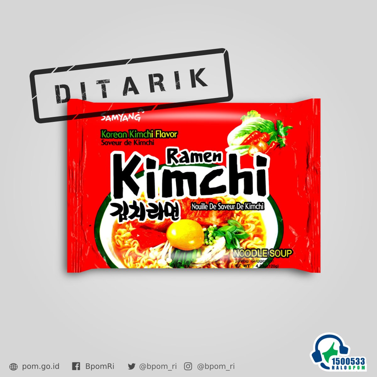 eventseruid's tweet photo. Produk Mie Instan Dari Korea Yang di Tarik peredaran nya oleh BPOM karena mengandung unsur Babi. https://t.co/5PbDZnoHcs