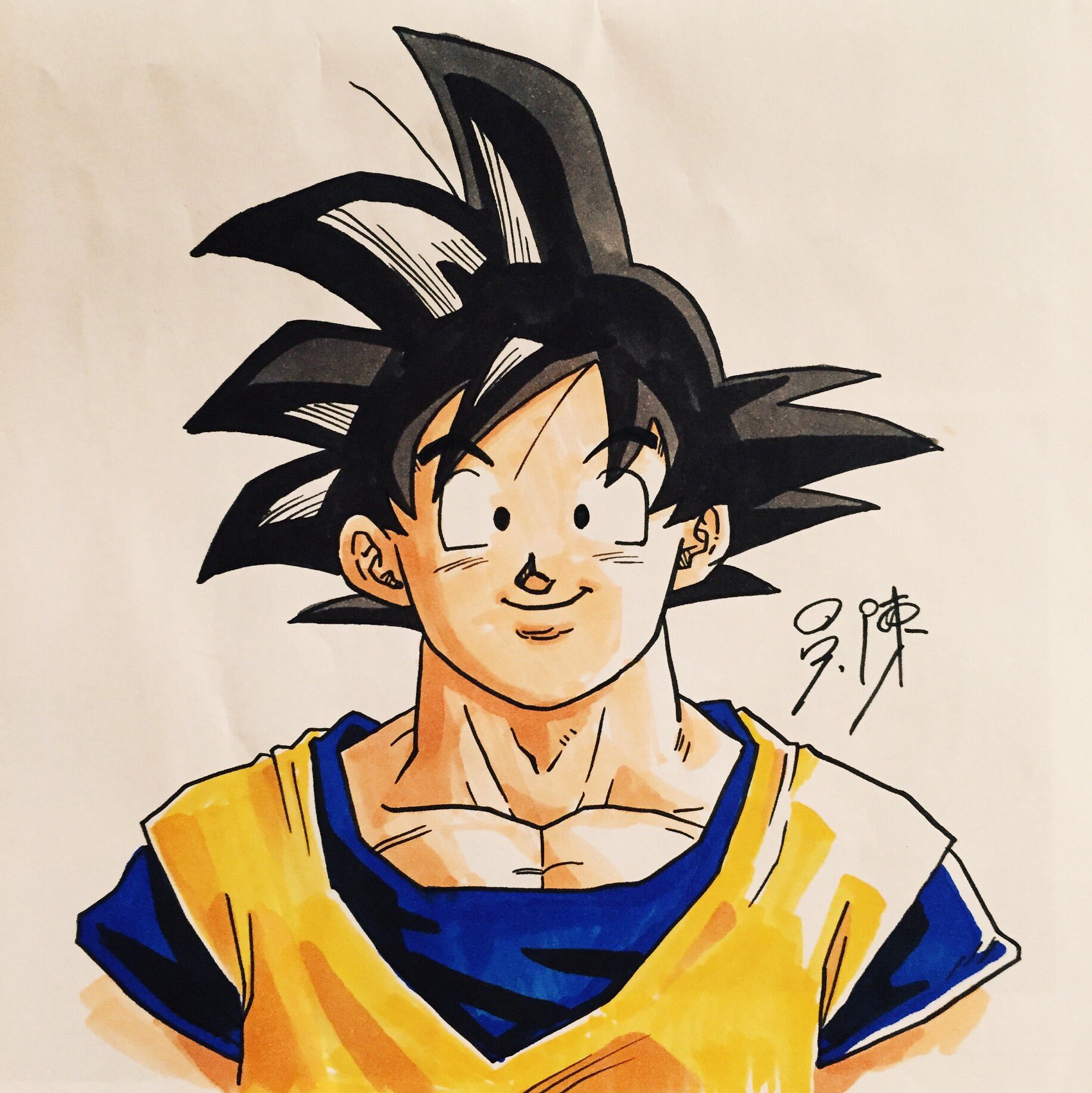 ドラゴンボール消しゴム 其之一 悟空B 乳臭い 肌色 新素材