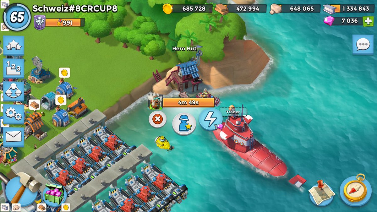 BoomSchweiz's tweet photo. How to Upgrade Your Hero even if the Bug is Real ✌️All you need is a Timer ⏰ and 1 Diamond 💎
#BoomBeach #UpdateBug https://t.co/FQrzI0zp3R