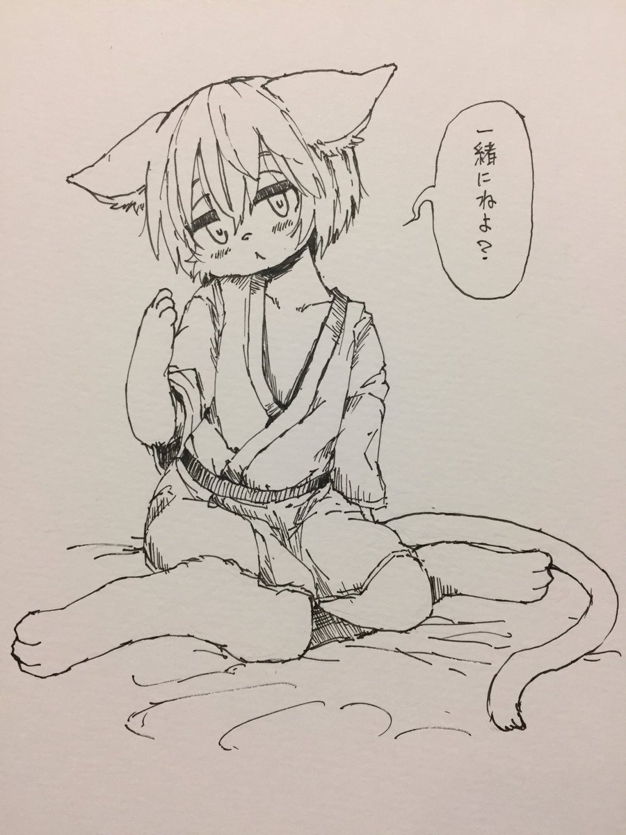 宿先で落書きケモちゃん。 