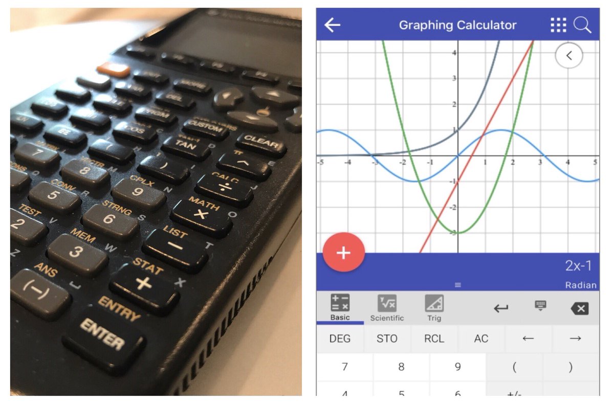 GraphLock's tweet photo. YOUR DAD'S scientific and graphing calculator -vs- OURS. It's a new day. (Happy Father's Day from all of us at #GraphLock) #fathersday https://t.co/Una0aVPxQl