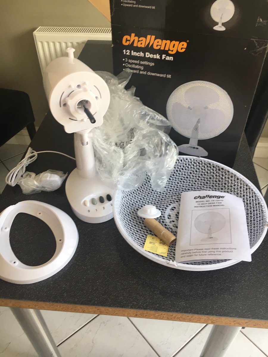 Dukesey's tweet photo. @Argos_Online very disappointed brought a fan for my baby boy but there are no blades #pointless https://t.co/4HP7ByYdN5