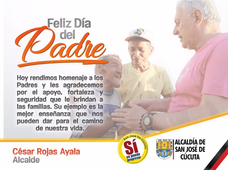 CesarRojasCucut's tweet photo. Feliz Día Padres Cucuteños! https://t.co/GPubFcQakE