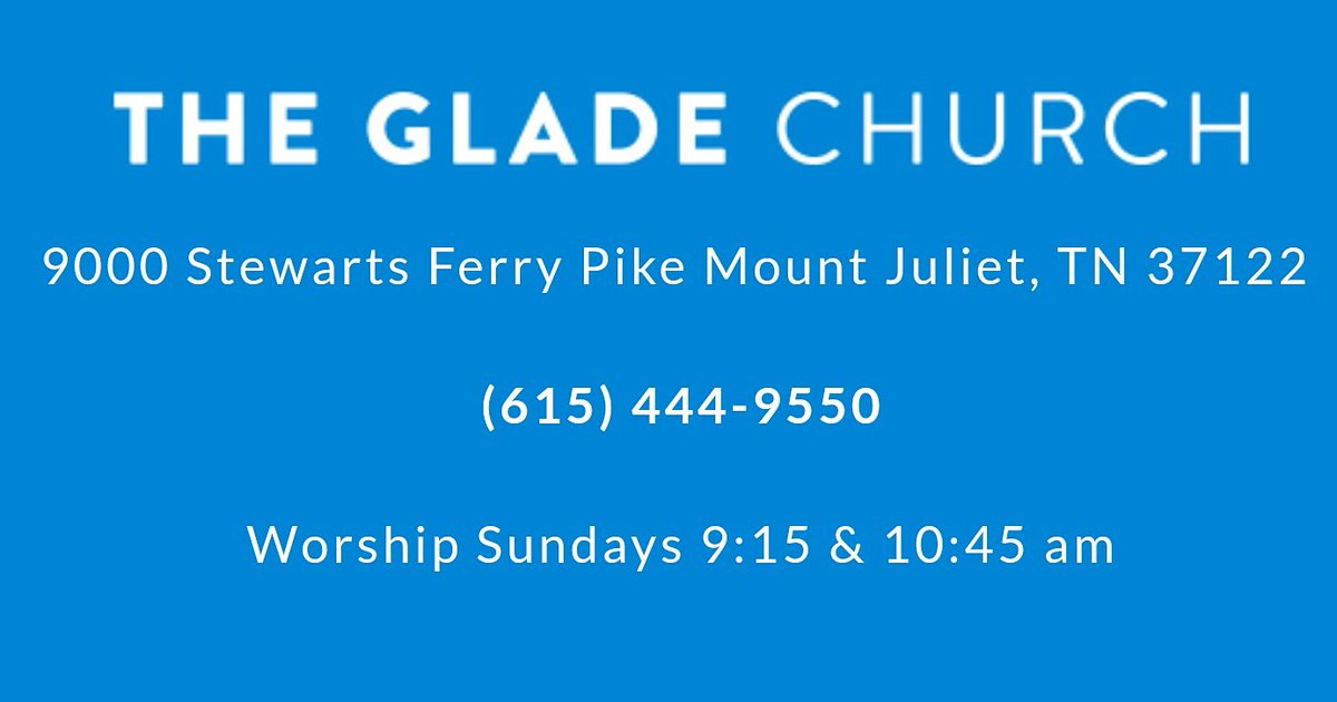 Spend your Father's Day with us at The Glade Church! We will be serving from 11-1:30. Happy Father's Day!!!