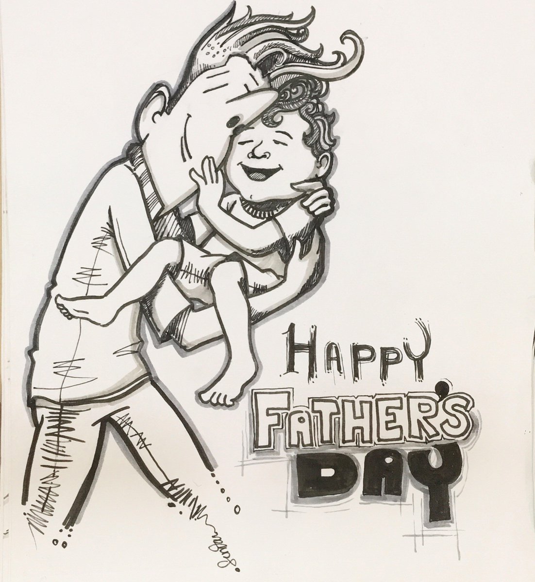 #HappyFathersDay #FathersDay #Art by @artsundar
 
#sketch #sketches #doodles #drawing #visuals #thevizcom #sketching #doodling #pencilart