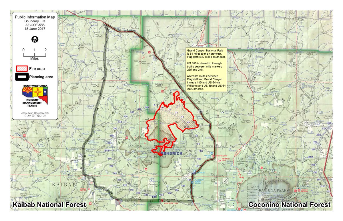 KaibabNF's tweet photo. Smoke from the #BoundaryFire may drift to Bellemont and Williams on Sunday. Full update 6-18: https://t.co/8SOvygGBEX 
@CoconinoNF https://t.co/EX1sWTBFpI