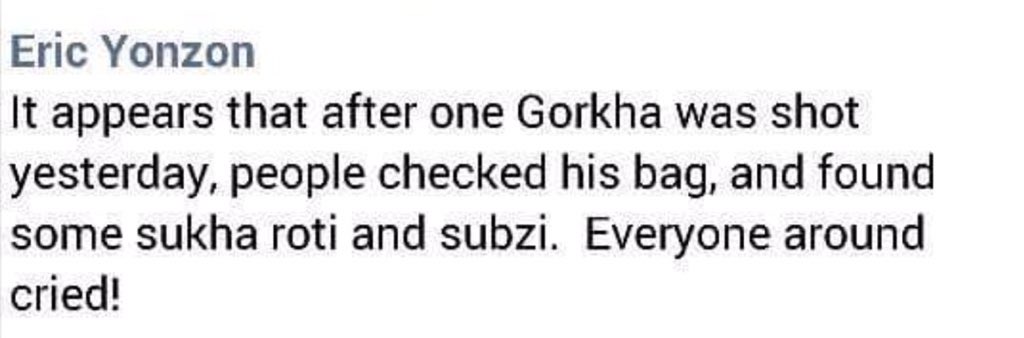 sudlimbu's tweet photo. Let this martyr's dream not go in vain.The blood he shed for the soil and the tears his family shed will curse GORKHAS
#Gorkhaland Jaihind! https://t.co/Gro1kwBmsg