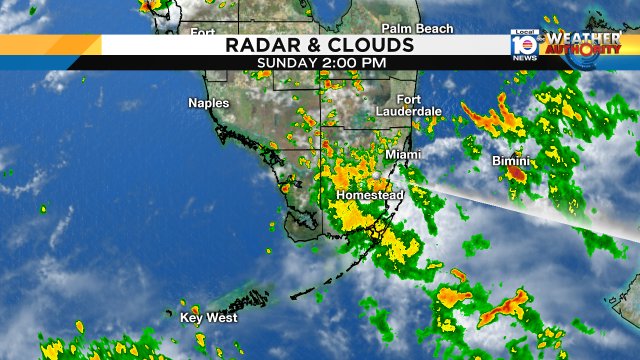 Scattered to numerous showers/storms moving NW across South Florida. Gusty winds possible. #miami #FLL #FLkeys https://t.co/xccOesGUZx