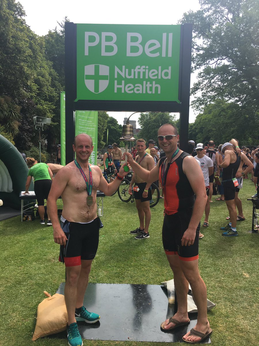 Move4Physio's tweet photo. A warm introduction to #Triathlon today for our own @LeeDaggett. Nothing like a dip in the Thames to cool down #WindsorTriathlon @UkTriChat https://t.co/ZLIfPwXC6e