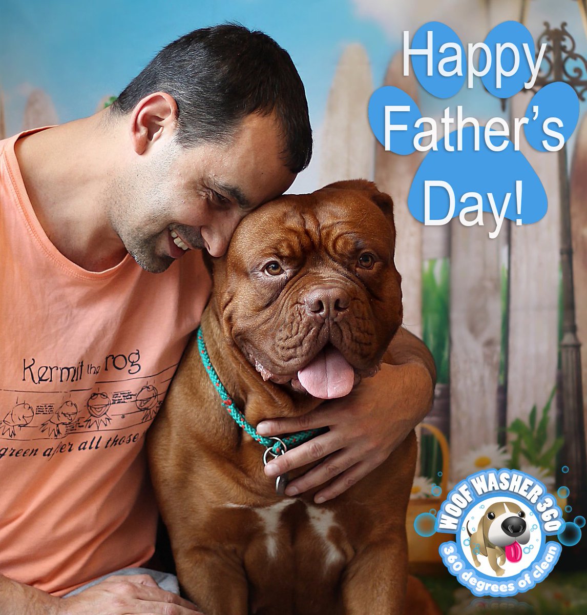 "Thanks to all the #furdads who put up with our muddy paws, slobbery kisses, and still love our cuddles." -Rupert, the dog #WoofWasher360