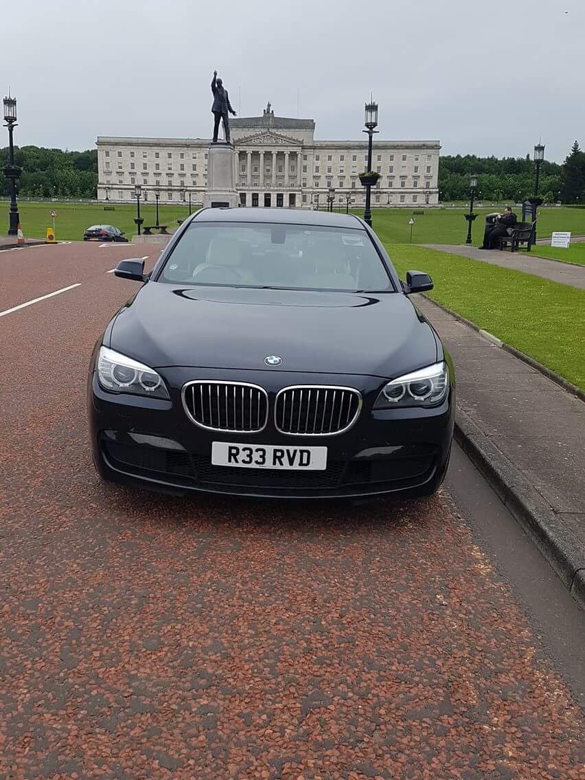 Really pleased to have provided chauffeur driven services to our client who needed to visit Ireland this week. Here we are at Stormont