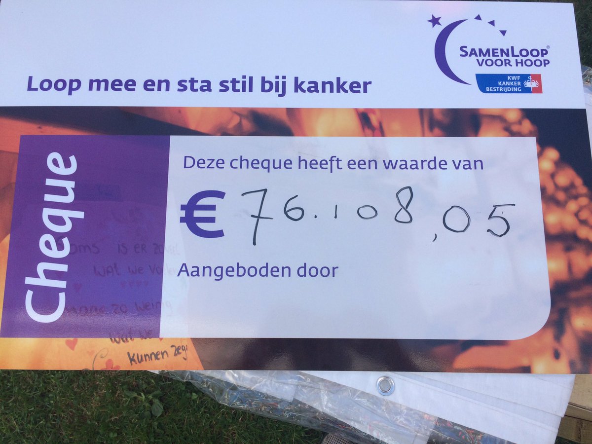 SamenLoopNorg's tweet photo. € 76108,05!!!! Supertrots op het resultaat. En er komt de komende week nog meer bij!! https://t.co/50JtlhsCry
