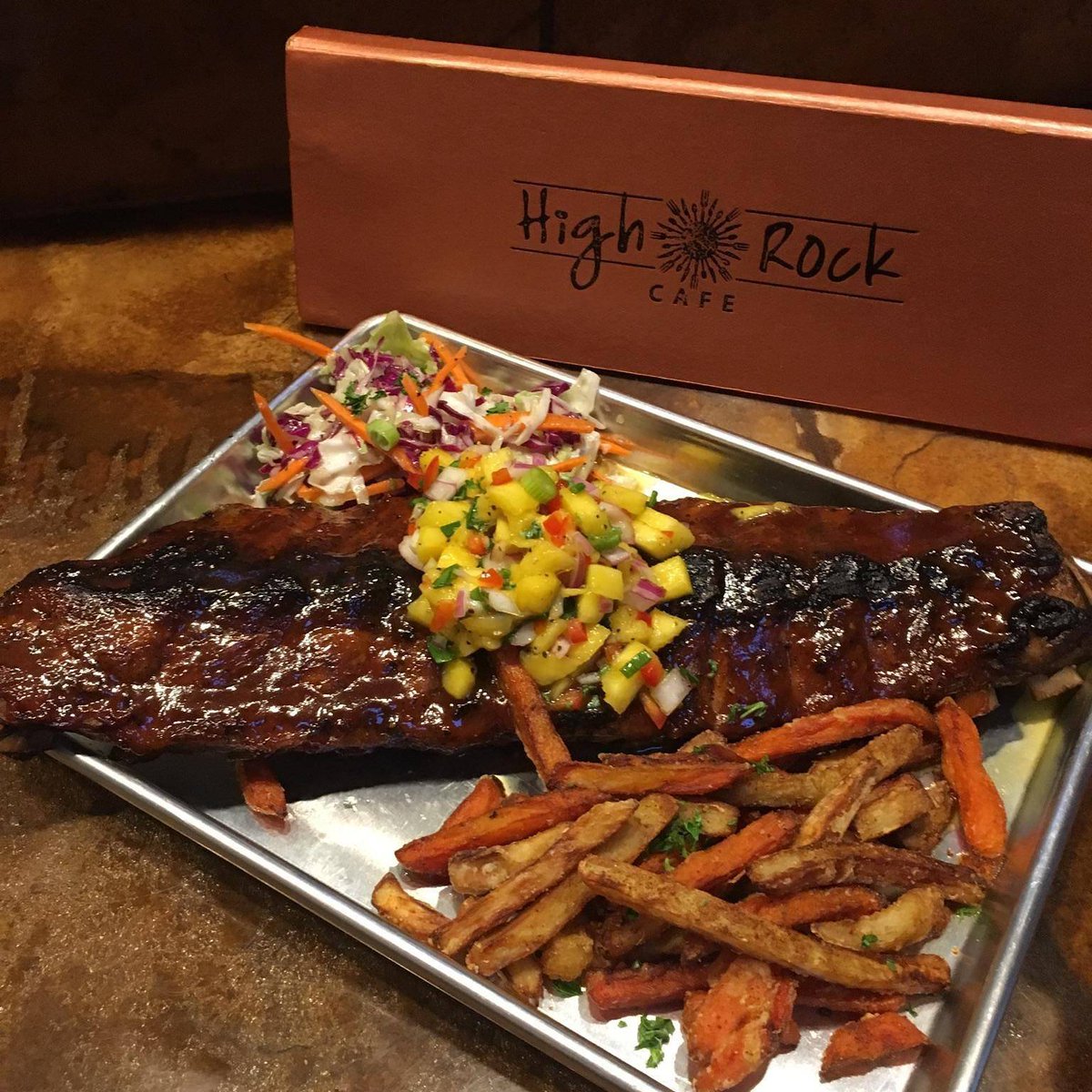 DellsHighRock's tweet photo. Happy Fathers Day! Treat your father to this wonderful meal. We are offering a full rack of ribs smothered in a tropical habenero bbq sauce! https://t.co/hsEko2ZpEt