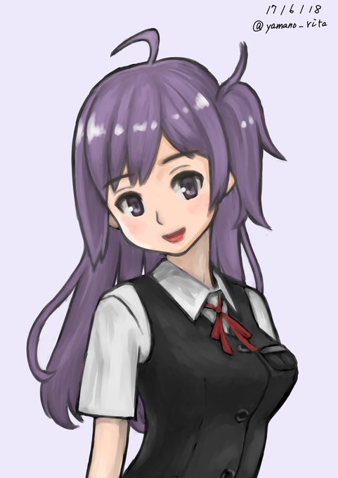 「紫髪 半袖」のTwitter画像/イラスト(古い順)